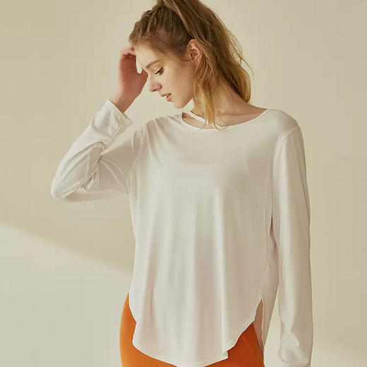 跃牌【倚窗听雨系列】大码宽松长袖T恤罩衫 无胸垫CX40-22 商品图4