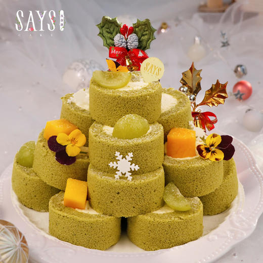 【预定】若竹茉莉抹茶卷塔【圣诞节特别版】 Matcha Roll Tower for Christmas 商品图0