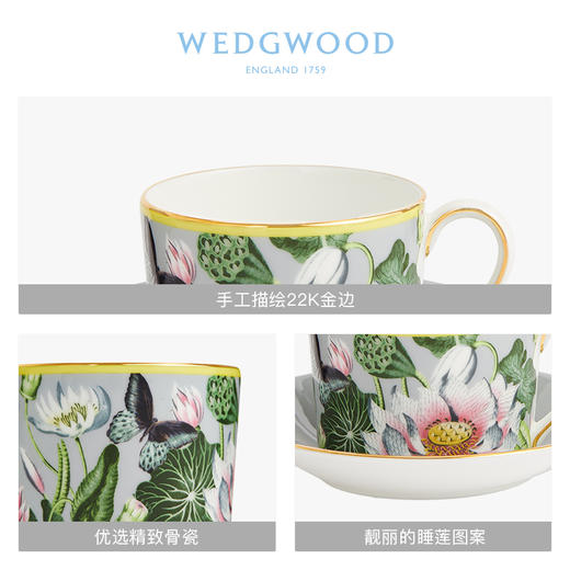 玮致活 睡莲绮梦茶杯碟套组 商品图2