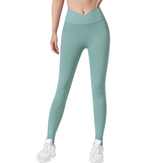 跃牌（呗咪纷纷系列）V腰无尴尬线健身裤女高腰提臀训练裤CK297 商品图1