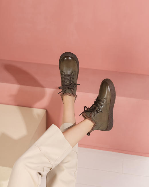 西村名物2022年秋冬新款女英伦风短靴单靴ins潮45101 商品图5