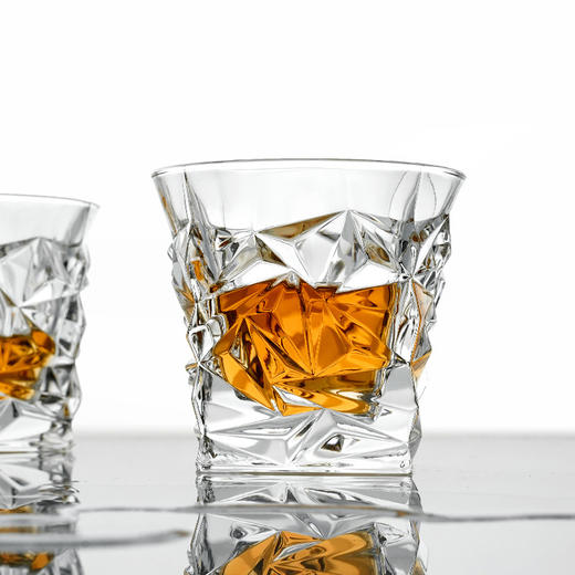 捷克原装进口 BOHEMIA波西米亚水晶玻璃酒具 GLACIER冰川威士忌酒樽酒杯高档1+6套装 商品图2
