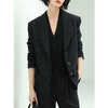 COCOBELLA质感色织黑色条纹西装女气质通勤干练职场外套SI35 商品缩略图2