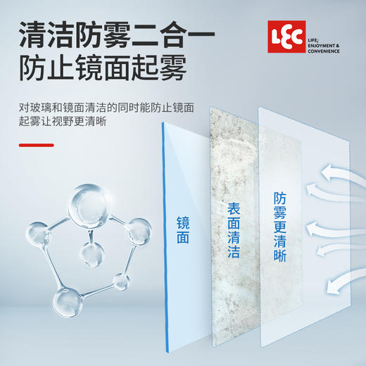 日本进口LEC激落君 玻璃家用擦窗清洁剂强力去污除垢洗浴室瓷砖镜子卫生间洁净神器 商品图4