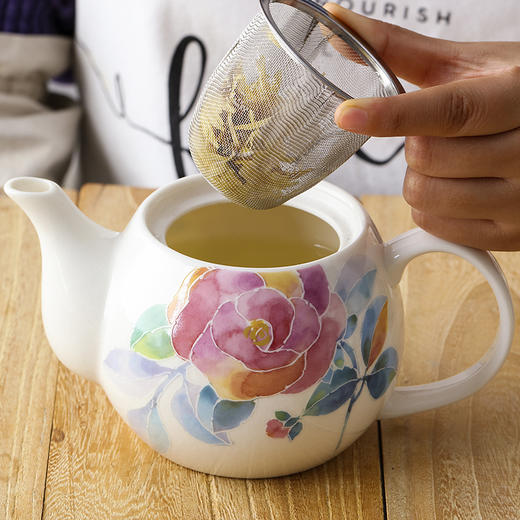 日本进口和蓝繁花似锦陶瓷茶壶茶杯日式茶具套装 商品图2