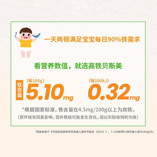 贝斯美强化钙铁锌营养米粉225g 商品图2