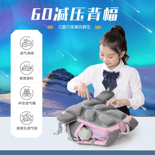 乐同 牛顿及光系列护脊减负小学生书包 | 护脊升级、不压肩、小身形、大容量、科学分区、收纳力强 商品图2
