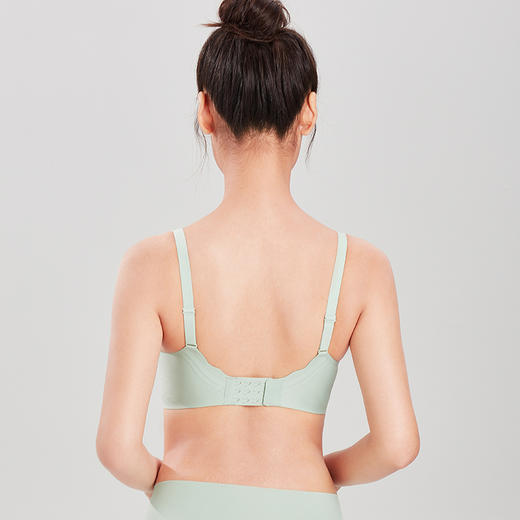 都市丽人Vbra内衣无尺码中厚3/4杯泳布文胸三排无钢圈LB36K6 商品图4