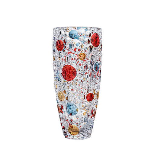 捷克进口/BOHEMIA波西米亚进口水晶玻璃彩色水滴插花装饰手工描彩花瓶/果斗 商品图8