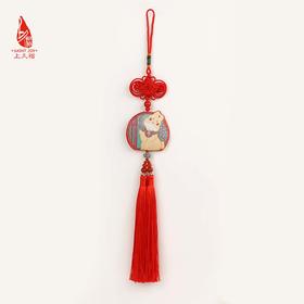 SAINTJOY/上久楷 宋锦挂件  窗棂淑兔  SPS22A06