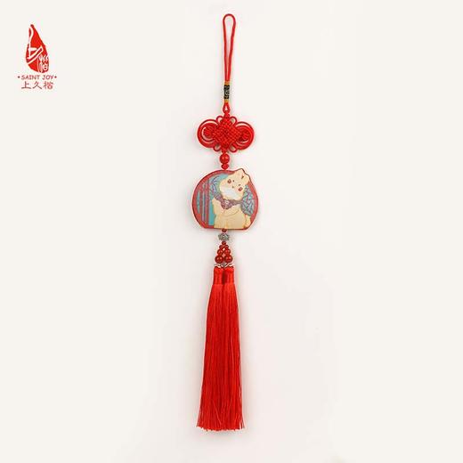 SAINTJOY/上久楷 宋锦挂件  窗棂淑兔  SPS22A06 商品图0