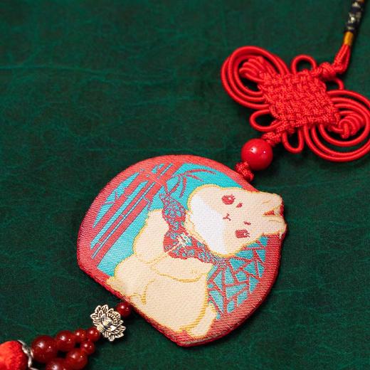 SAINTJOY/上久楷 宋锦挂件  窗棂淑兔  SPS22A06 商品图6