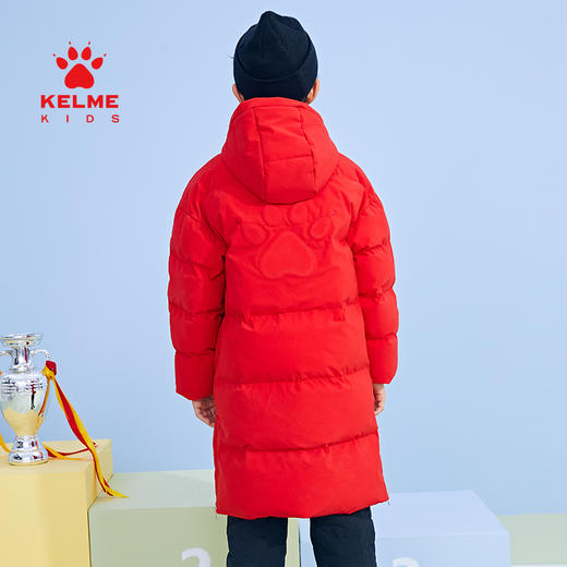 KELME卡尔美 正品儿童运动棉服男女中长款冬季加厚足球连帽棉衣新 商品图3