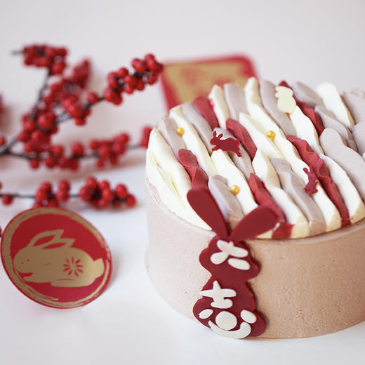 兔年新品「红兔大志」啃胡萝卜蛋糕（夹心：桂花汤圆流心奶油）⚠️下单可备注：不要流心，则按非流心夹心出品～ 商品图1