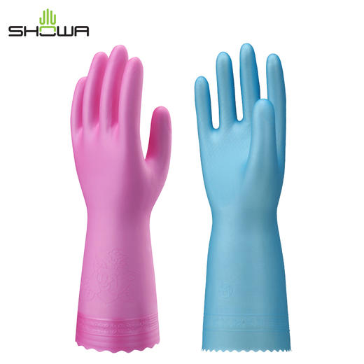 SHOWA尚和洗碗手套刷碗家务橡胶皮防水厨房耐用型薄款滑溜型手感轻巧橡胶皮防水手套【不支持补差，非质量问题不退不换】S 商品图4