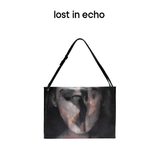 [福利价]lost in echo设计师品牌Ann系列印花色方形三肩带风琴牛仔tote包 商品图0