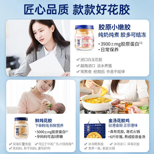【限时特惠】年套餐-官栈纯奶即食花胶-小嫩胶70g/瓶（96盒，共288瓶） 商品图4