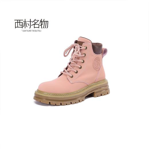 西村名物2022秋季新款马丁靴户外工装靴女款复古英伦风短靴43791 商品图0