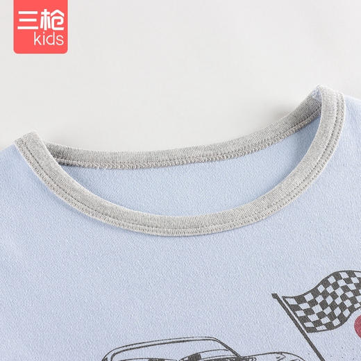 Threegun三枪 【舒肤软棉】男童圆领儿童长袖长裤内衣套装-2D313D011 商品图4