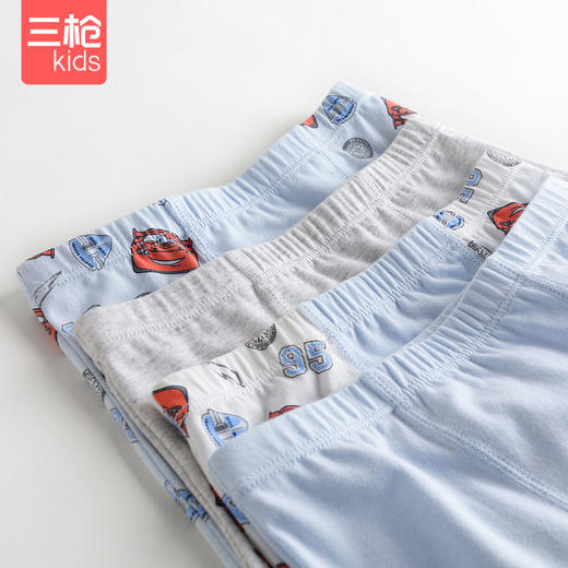 Threegun三枪 【舒肤弹力棉】男童平角短裤四角儿童内裤（4条装）-5D077B011 商品图3
