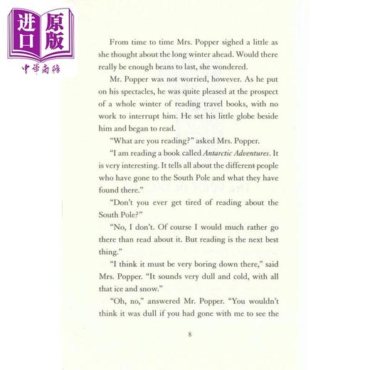 【中商原版】纽伯瑞儿童文学奖获奖 英文童书 波普先生的企鹅 Mr. Popper's Penguins 英文原版 儿童文学 进口图书 商品图3