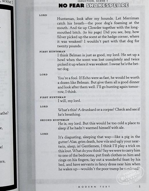 【中商原版】驯悍记 无惧莎士比亚 英文原版 The taming of the shrew No fear shakespeare 商品图6