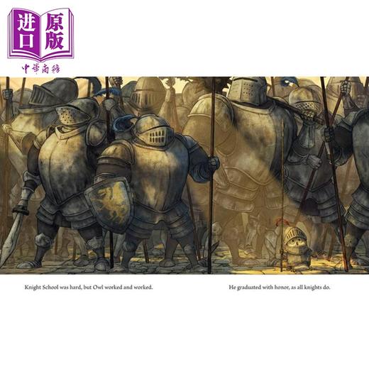【中商原版】Christopher Denise Knight Owl 凯迪克2023银奖 小骑士猫头鹰 儿童获奖童书 儿童绘本 英文原版 进口图书 商品图2