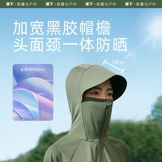 蕉下冰触系列如荫女士户外披肩防晒服新款防紫外线黑胶大帽檐遮阳透气外套冰丝 商品图5