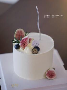 「简约森系·蓝莓无花果」100%动物奶油（附图5寸加高·提前3小时预订）