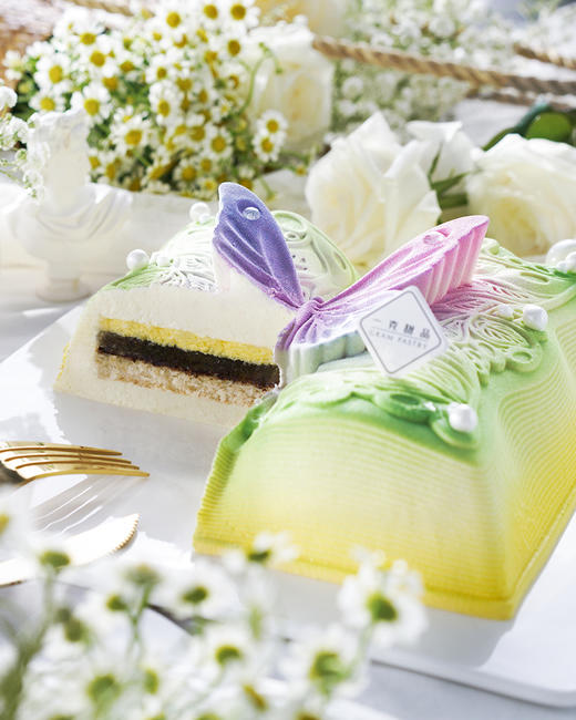 印象派尼斯-日本柚香草榛子慕斯生日蛋糕（2.0磅-3.6磅） 商品图3