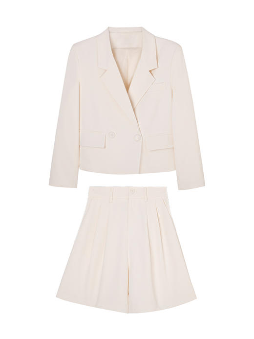 【99元任选2件】 韩版设计感高级感垫肩西服上衣/西装短裤 商品图4