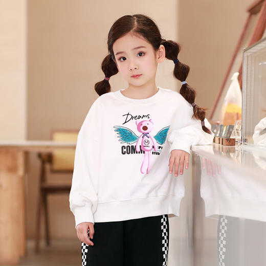 【2025反季抄底清仓】龙之涵 宽松短款系列卫衣 女童飞翔梦印花 秋冬时尚百搭童装 婴幼儿A类标准 商品图8