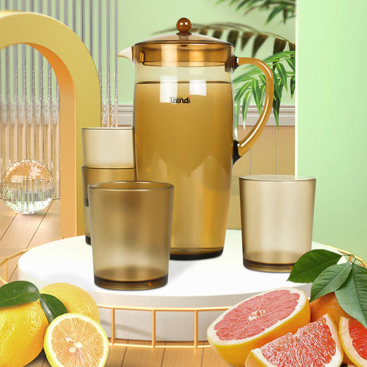 ACRYLIC波尔多 1.6L亚克力水壶+4个水杯套装 S-868 商品图2