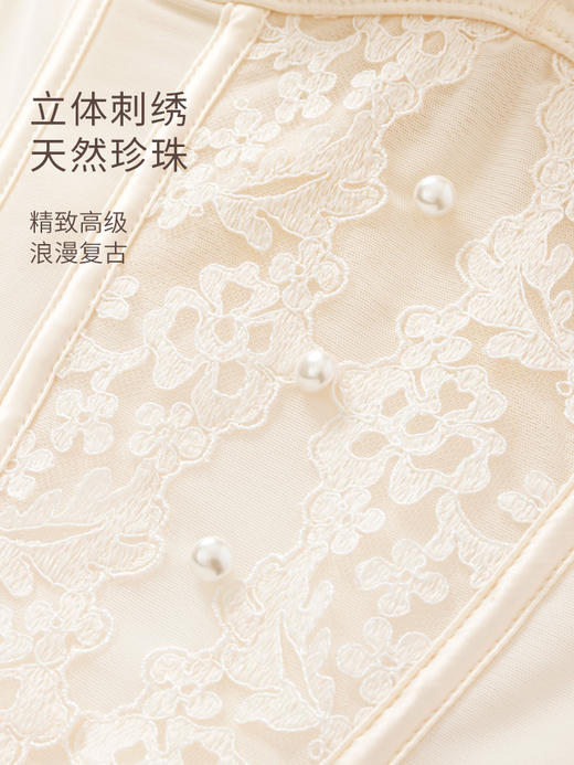 【欧若拉系列】奶糖派大杯文胸真丝法式奢华刺绣文胸蕾丝胸衣 商品图3
