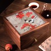 艷 湘绣  双层茶盒套装 北美胡桃木（带四杯+普洱茶） 商品缩略图6
