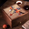 艷 湘绣  双层茶盒套装 北美胡桃木（带四杯+普洱茶） 商品缩略图8