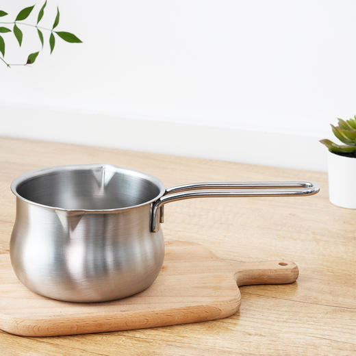 日本吉川进口泼油锅热油小锅奶锅304迷你厚底家用辅食锅12㎝ 商品图0