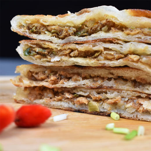 【严选】荆州好物丨江陵铁牛饼湖北荆州江陵特色美食牛肉馅饼酥皮夹肉煎饼半成品早餐牛肉饼345g*10袋共30个饼 商品图1