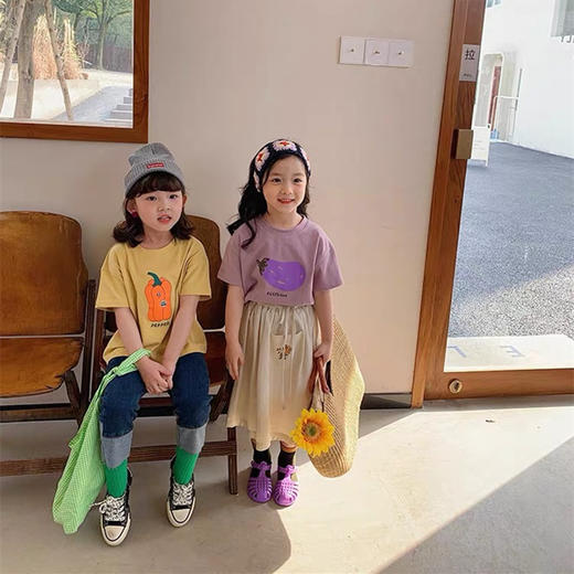 【捡漏39.9/3件】儿童短袖纯棉透气90-150码男童女童印花可爱店 商品图5