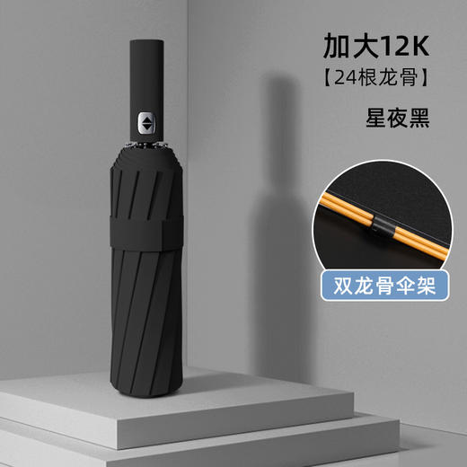 【全新12骨双龙骨】全自动折叠两用晴雨伞【192-1】 商品图3