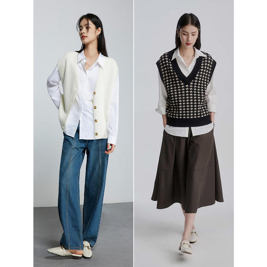 333604044棉仓-初棉OL风80s纯棉长袖白色衬衫女 微磨毛内搭气质长绒棉衬衣 商品图5