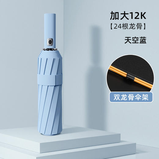 【全新12骨双龙骨】全自动折叠两用晴雨伞【192-1】 商品图4