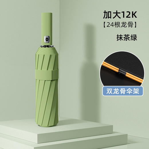 【全新12骨双龙骨】全自动折叠两用晴雨伞【192-1】 商品图5