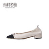 西村名物2023春季新款尖头小香风通勤平底同色扣饰优雅单鞋T23AE12301 商品缩略图2