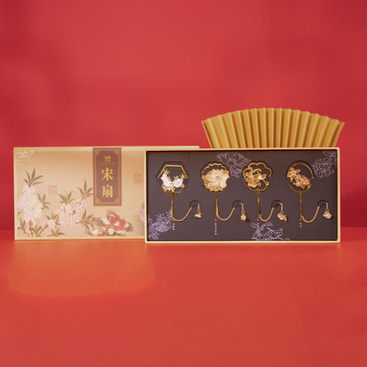（知亦行专属）《宋扇》金属书签 名画书签 共4款 礼盒装 商品图2