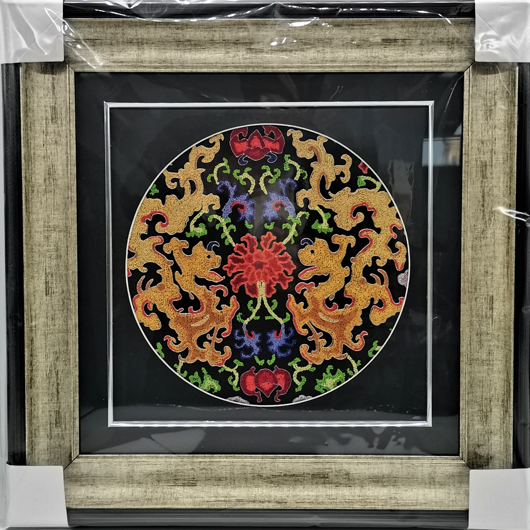 平绣打籽绣绣片画框 HSBJ0069