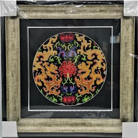 平绣打籽绣绣片画框 HSBJ0069