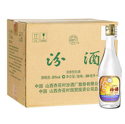 [白酒]汾酒出口汾酒玻璃汾53度500ml(光瓶) 商品图2