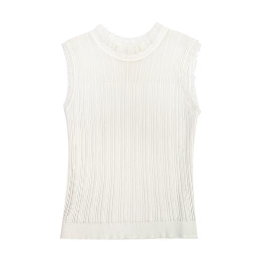 【叠穿神器】雾感蕾丝边打底针织背心H231090858 商品图4