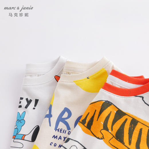 马克珍妮夏装新款 男童趣味涂鸦全棉短袖T恤230789 商品图4